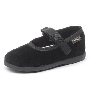 Cienta Kids Toddler Black Velvet Mary Jane Shoe EU 22 US 6 NWT